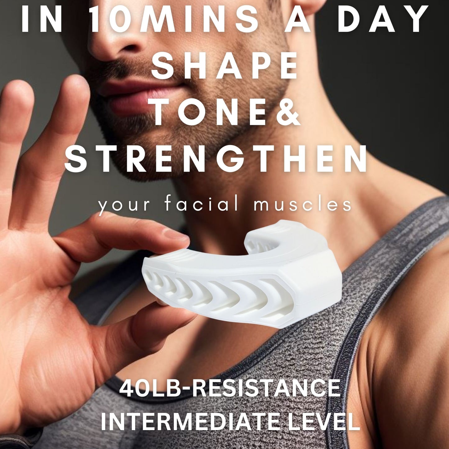 JawTone™ Jawline & TotalFACE Exerciser INTERMEDIATE 40LBS - CHIN NECK CHEEKS JAW toning