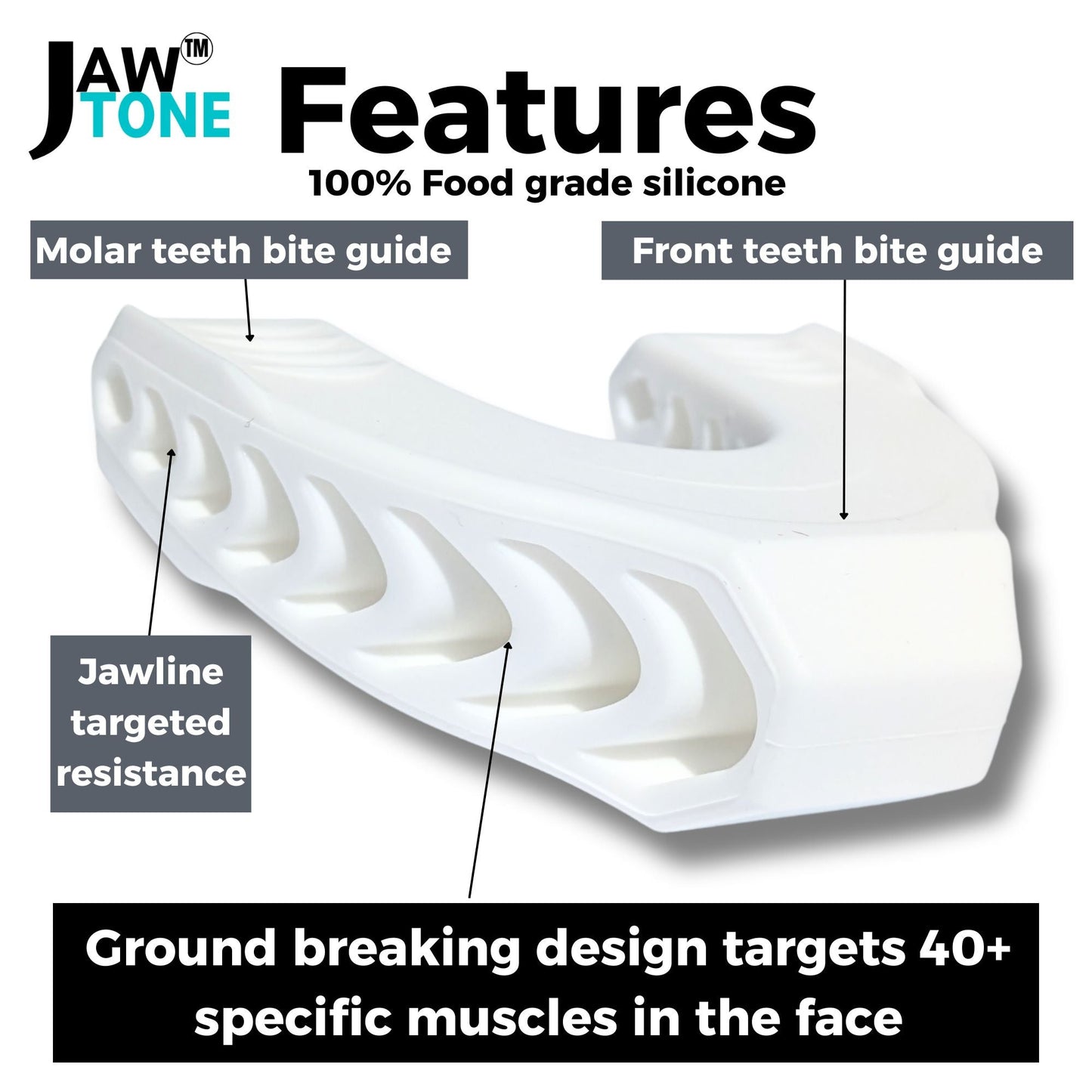 JawTone™ Jawline & TotalFACE Exerciser 2pc TOOLKIT - CHIN NECK CHEEKS JAW toning