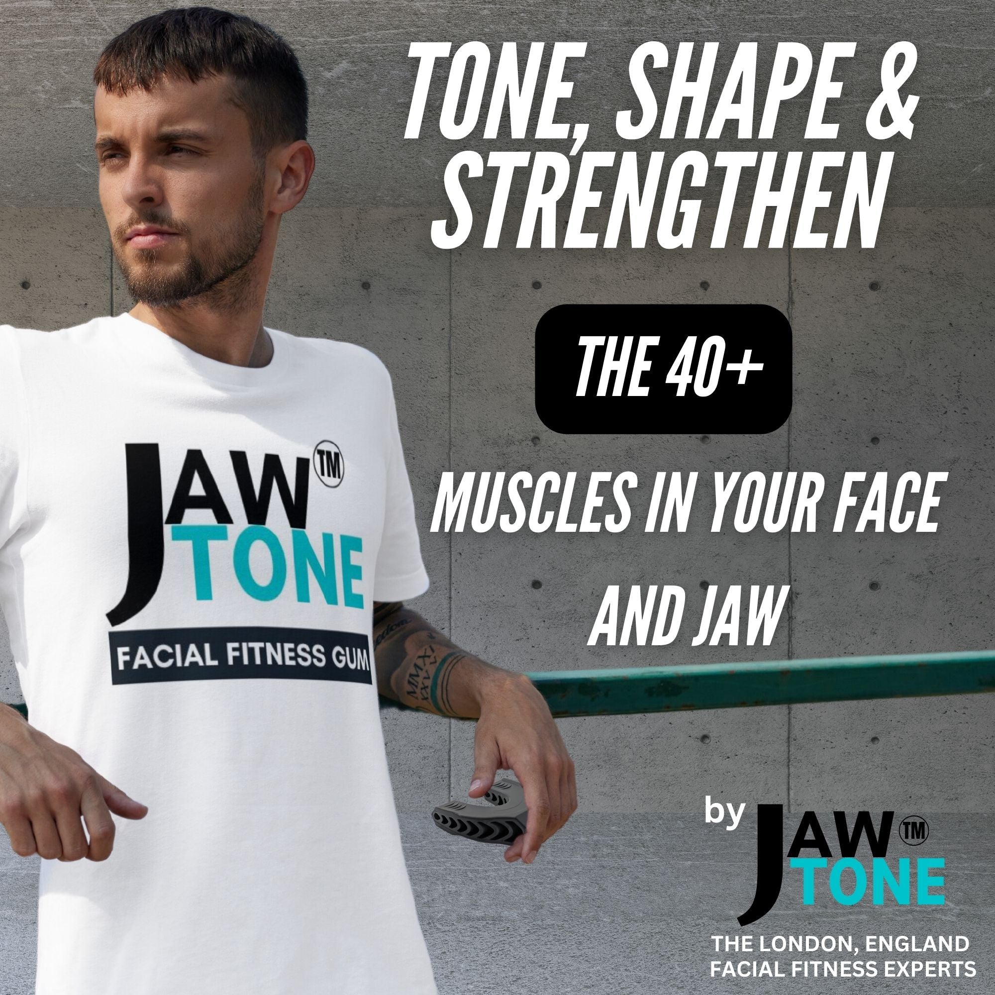 JAWLINER® Fitness Chewing Gum - Mint - For a Strong Chiseled Jawline